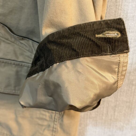 Orvis Jacket Mens XXL Brown Chore Barn Coat Canvas Quilt Lined Corduroy Collar - Picture 7 of 16